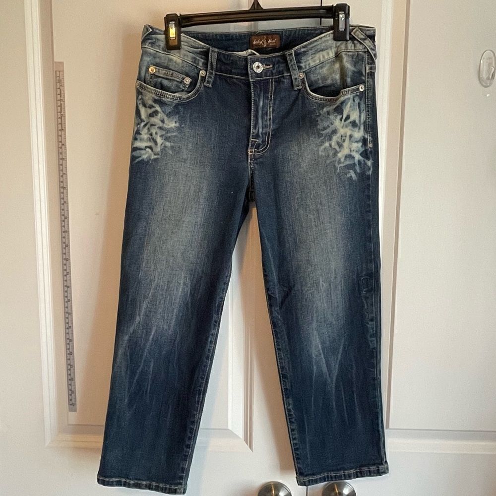 Vintage Y2K Baby Phat Jeans Size 11 Distressed Fade Denim